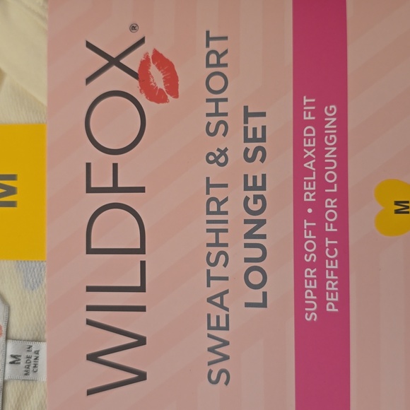 NWT Wildfox Sweatshirt and Short Lounge Set in Various Sizes - Picture 3 of 6